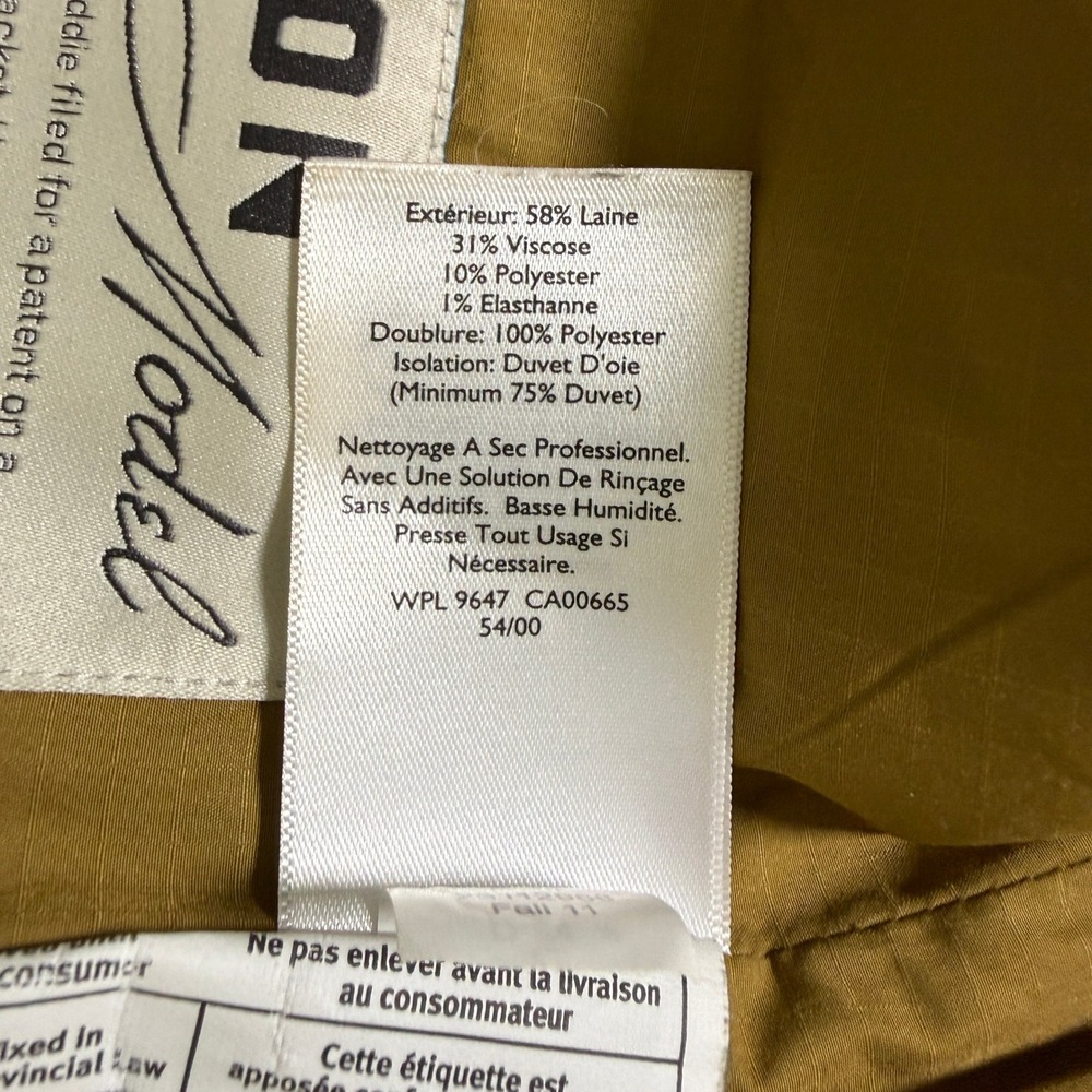 Eddie Bauer Yukon 1942 Reissue Gray Goose Down Vest Wms Medium Wool Blend EB550 - Picture 9 of 11